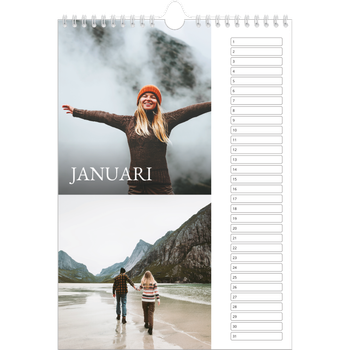 Fotokalender A4 — Schreefletters