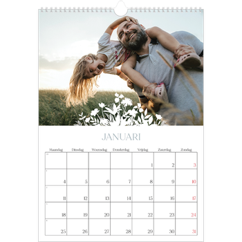 Fotokalender A3 — Bloemen motief