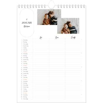 Fotokalender A4 — Grootse plannen - gezinsplanner 3 personen