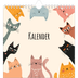 Jaarkalenders vierkant — Kattenpoten en krabbels [omslag]