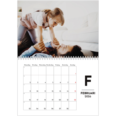 Fotokalender A4 Dubbel (30 x 40 cm) — Schijnwerper effect [Februari]