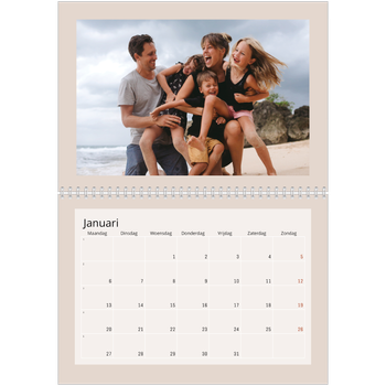 Fotokalender A4 Dubbel — Achtergrond in aardetinten