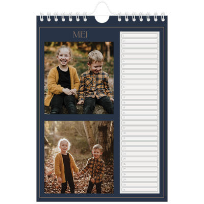 Fotokalender A5 — Pruisisch blauw [Mei]