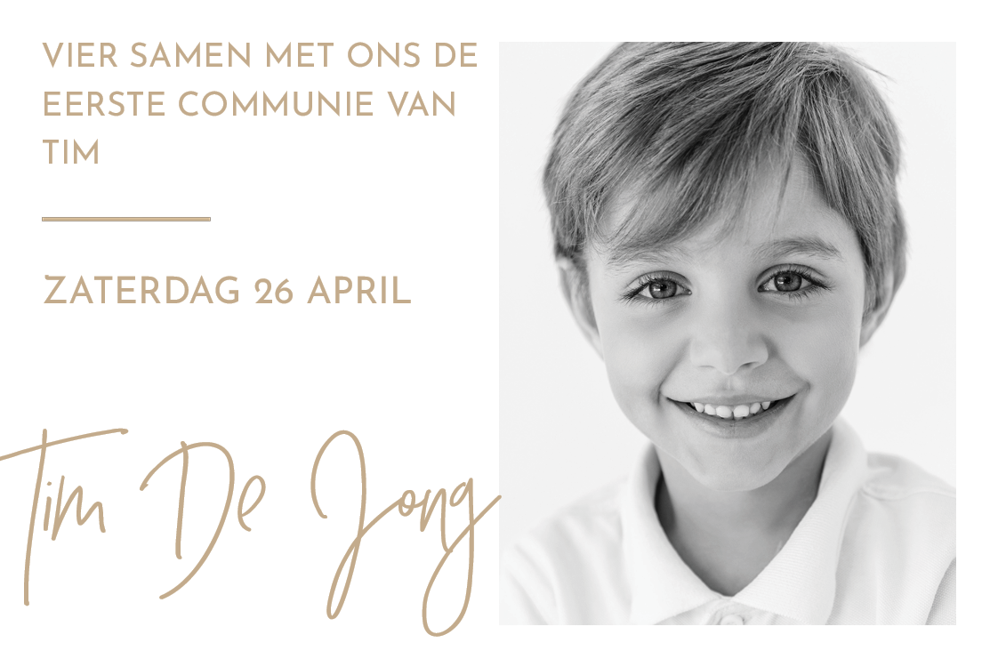 Uitnodigingen — Goudkleurige tekst