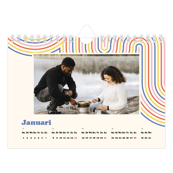 Fotokalender A5 — Retro strepen