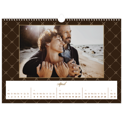 Fotokalender A3 — Vintage zwart-wit [April]