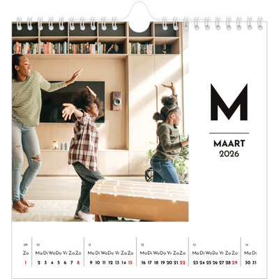 Jaarkalenders vierkant — Schijnwerper effect [Maart]