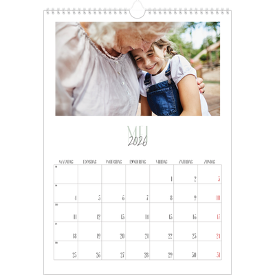 A3 Jaarkalender — Gevarieerd lettertype [omslag]