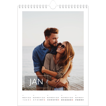 Fotokalender A4 — Overlay van datumvak
