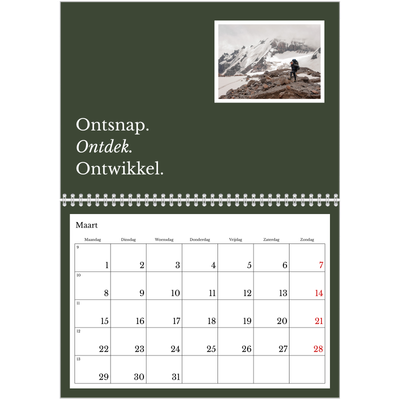 Fotokalender A4 Dubbel (30 x 40 cm) — Redactionele Aarde [Maart]