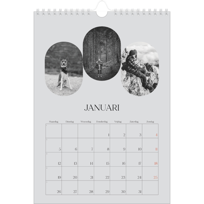 Fotokalender A4 (20 x 30 cm) — De open weg [Januari]