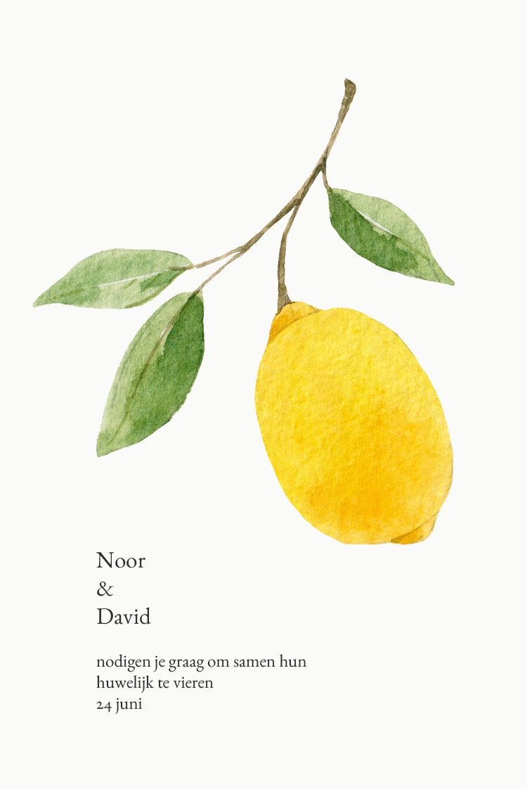 Uitnodigingen — Citrus chic