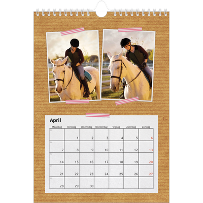 Fotokalender A4 (20 x 30 cm) — Foto's met plakband [April]