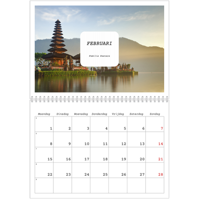Fotokalender A4 Dubbel (30 x 40 cm) — Het volledige verhaal [Februari]