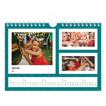 Fotokalender A5 — Snapshots in felle kleuren