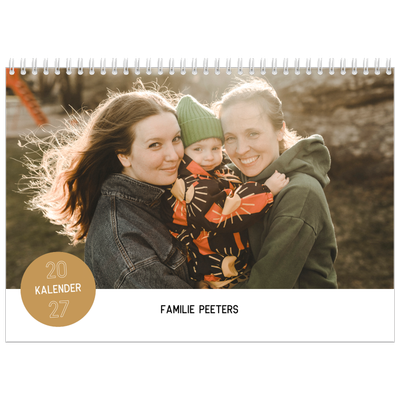 Fotokalender A4 Dubbel (30 x 40 cm) — Fotosticker [omslag]