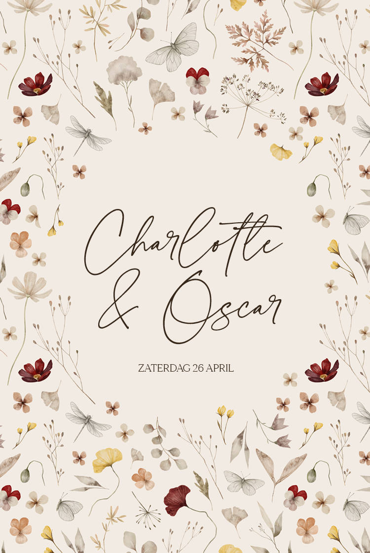 Uitnodigingen — Natuurlijk huwelijk