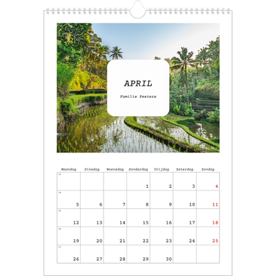 A3 Jaarkalender — Het volledige verhaal [April]