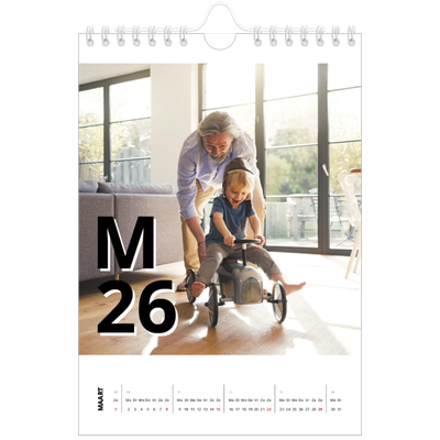 Fotokalender A5 — Letter stijl [Maart]
