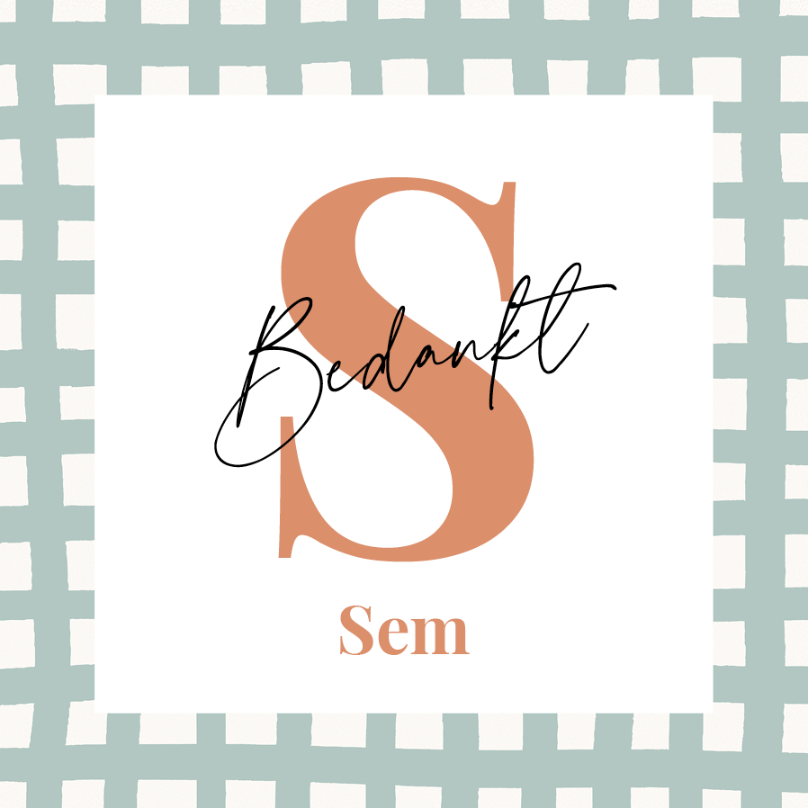 Bedankkaarten — Patchwork initiaal