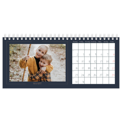 Bureaukalenders — Pruisisch blauw [Maart]