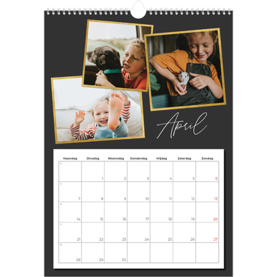 A3 Jaarkalender — Herinneringen verzamelen [April]