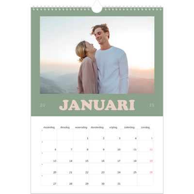 A3 Jaarkalender — Retro stijl frames [Januari]