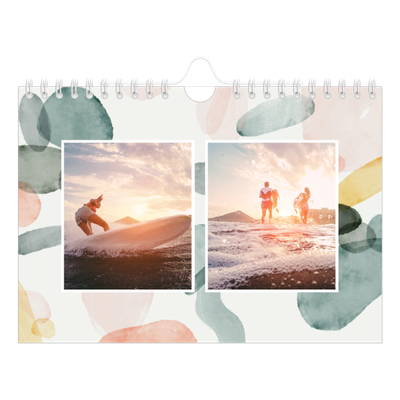 Fotokalender A5 — Aquarel vlekkenpatroon [omslag]