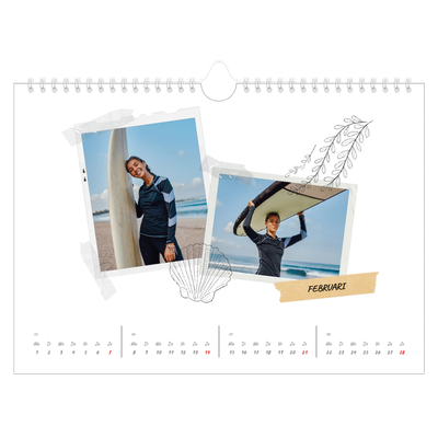 Fotokalender A4 — Plakboek flair [Februari]
