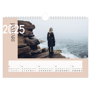 Fotokalender A4 — Overlappende tekst