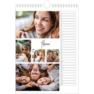 Verjaardagskalenders A4 — Foto arrangement [Februari]