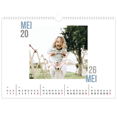 Fotokalender A3 — Dubbele tekst [omslag]