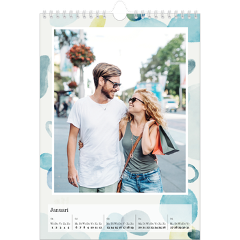 Fotokalender A4 — Aquarel vlekkenpatroon