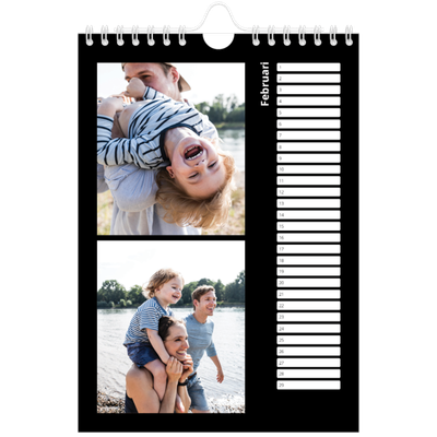 Fotokalender A5 — Foto in zwart kader [Februari]