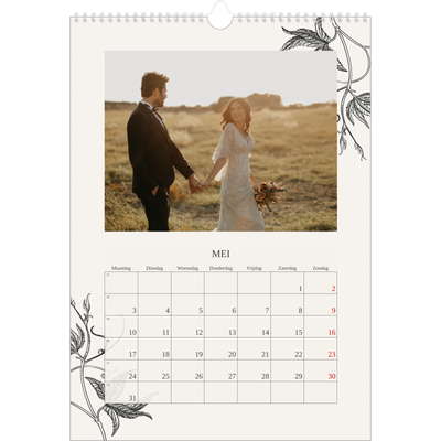 A3 Jaarkalender — Inkt & klimop [Mei]