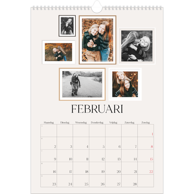 A3 Jaarkalender — Fotowand gallerij [Februari]