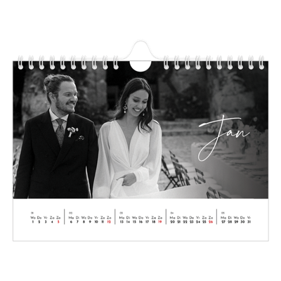 Fotokalender A5 — Elegant schrift [Januari]