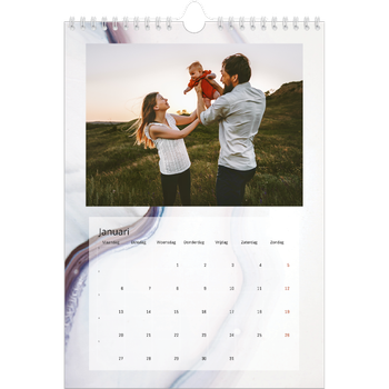 Fotokalender A4 — Inktvlekkenpatroon
