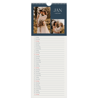 Smalle kalender  — Leisteen & schreef [Januari]