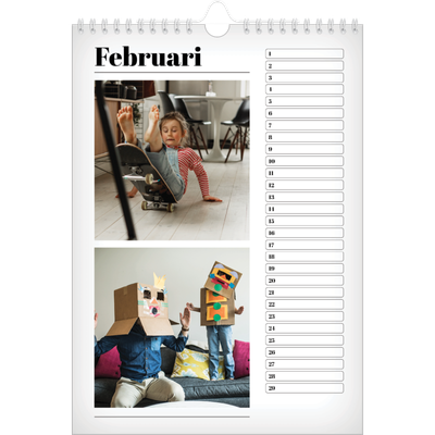 Verjaardagskalenders A4 — Vers van de pers [Februari]
