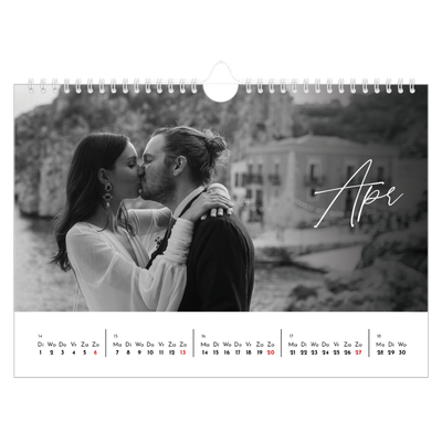 Fotokalender A4 — Elegant schrift [April]