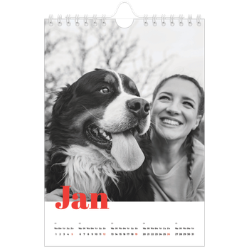 Fotokalender A5 — Een dikgedrukt jaar