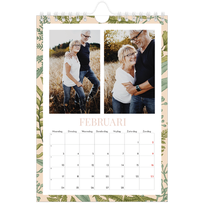 Fotokalender A5 — Gebloemd behang [Februari]