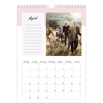 Fotokalender A4 (20 x 30 cm) — Kalender Lijst [April]