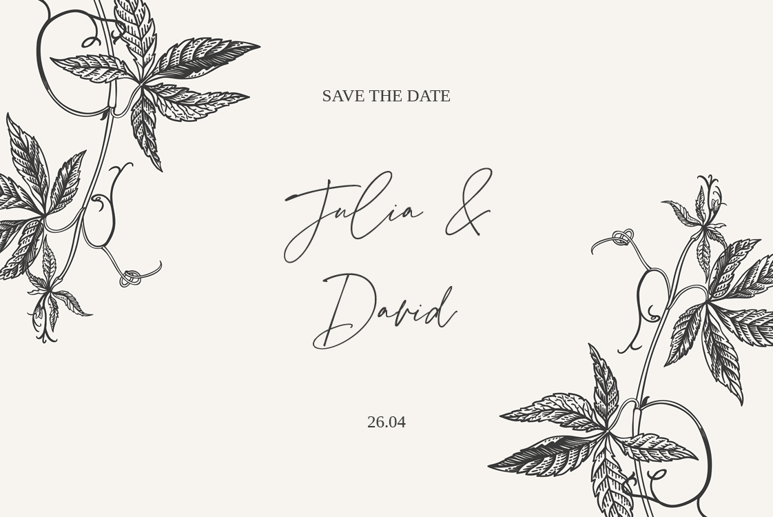 Save the date — Inkt & klimop