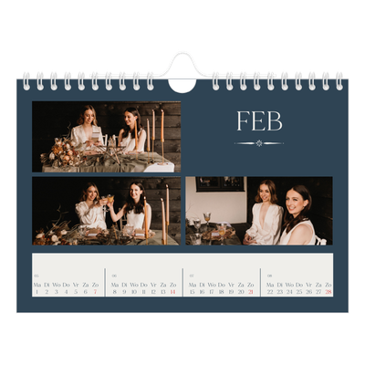 Fotokalender A5 — Leisteen & schreef [Februari]