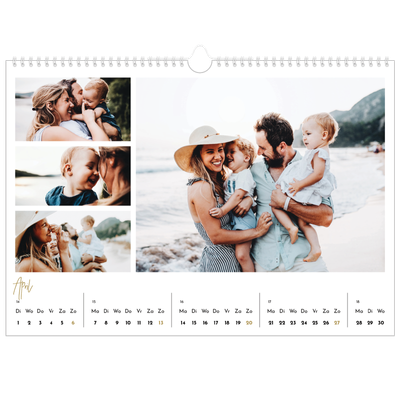 Fotokalender A3 — Handgeschreven [April]