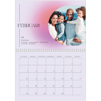 Fotokalender A4 Dubbel (30 x 40 cm) — Astronomie [Februari]