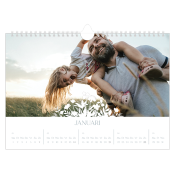 Fotokalender A4 — Bloemen motief