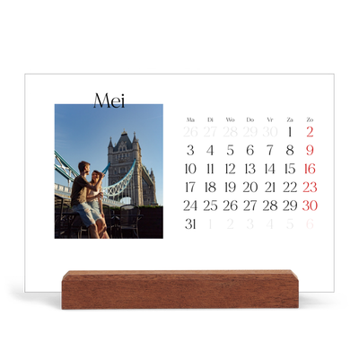 Bureaukalender met houten standaard  — Mijn reisverhaal - Londen [omslag]